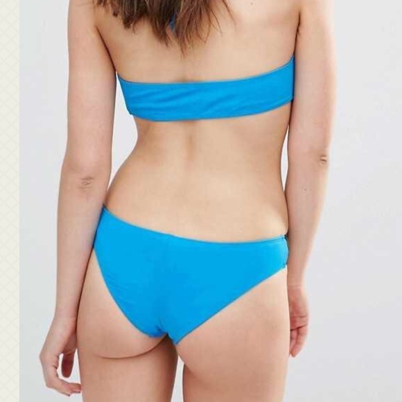 Goddiva London ASOS cutout swimsuit blue and black NWT - Picture 2 of 7
